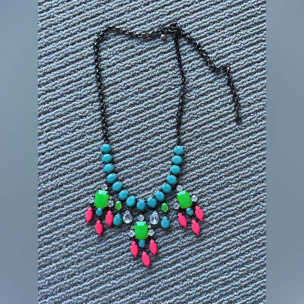 J. Crew Multicolor Stones Necklace 24”